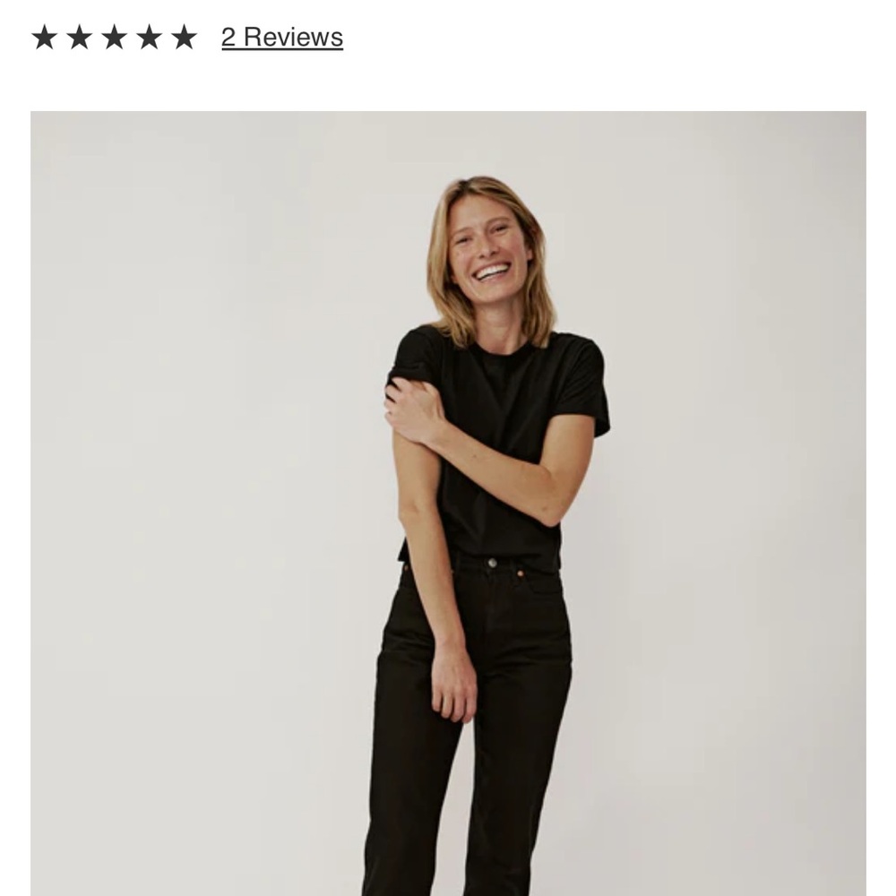 Buck Mason Women's Straight Leg Jeans in Black